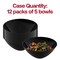 Solid Black Organic Round Disposable Plastic Bowls - 32 oz. (60 Bowls)
